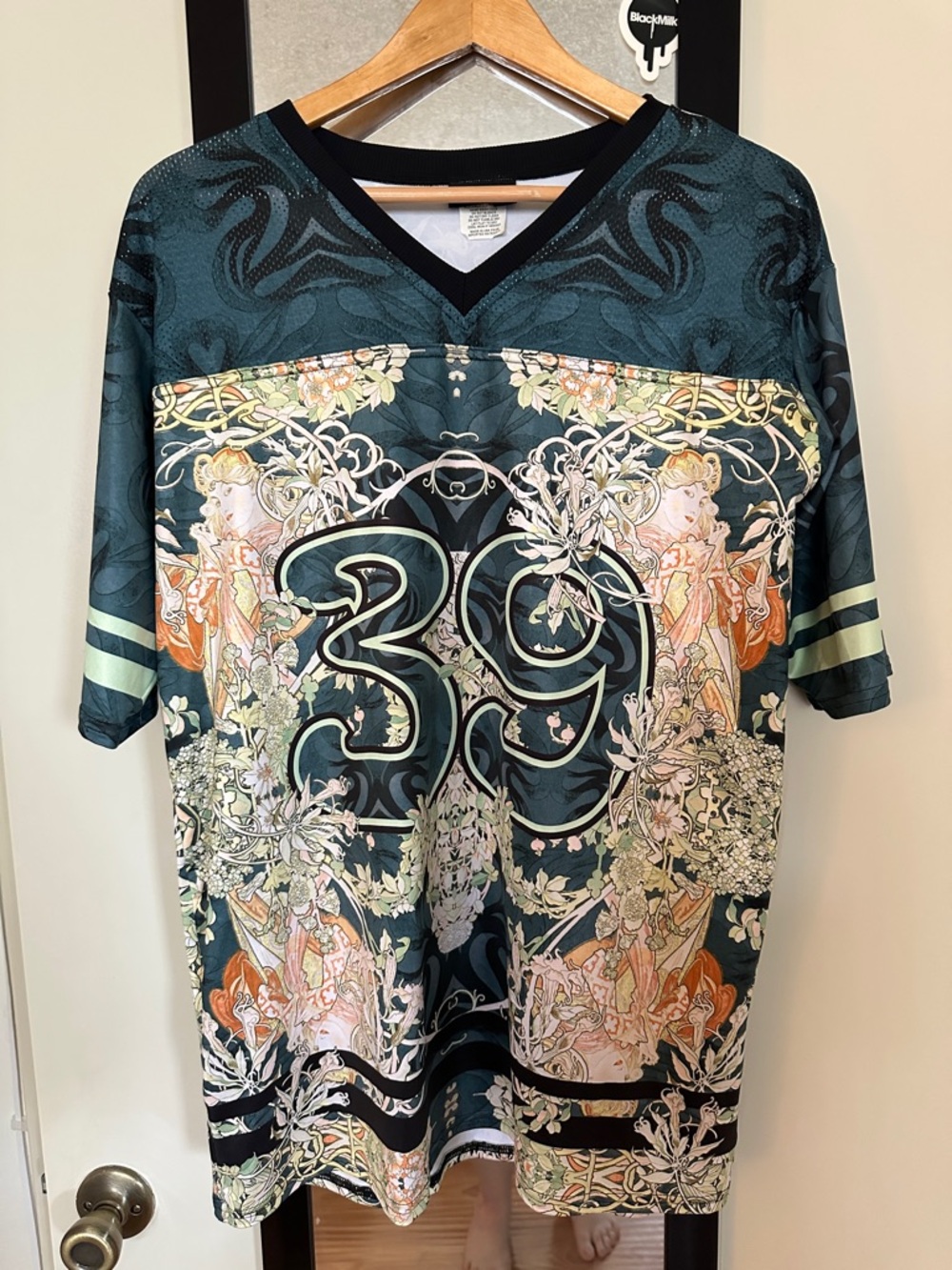 Blackmilk Alphonse Mucha Art Nouveau Touchdown Jersey Top